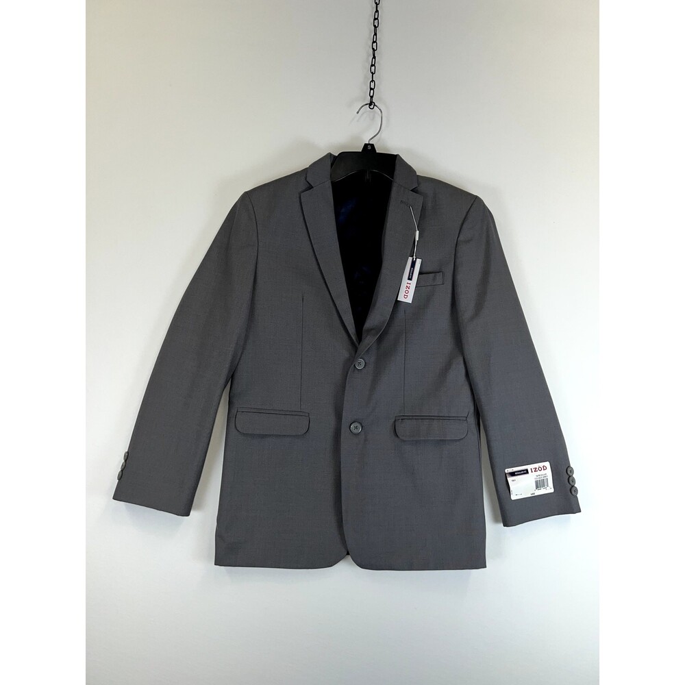 Izod Suit Coat Men’s Size 16/33R Gray Long Sleeve Polyester Blend NWT